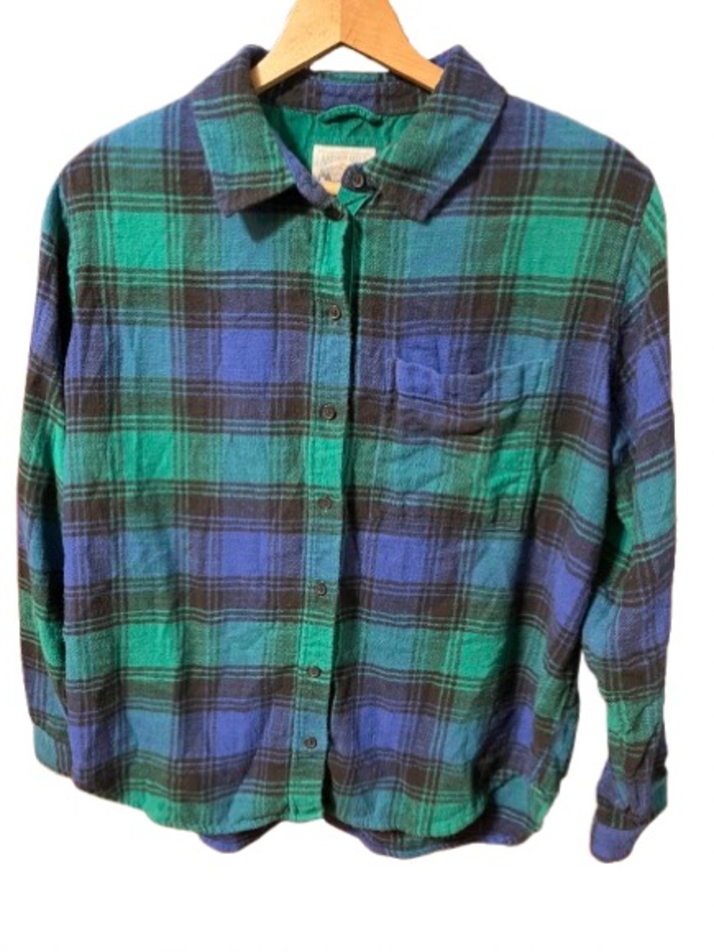American Eagle Outfitters Plaid Button-Up Flannel Shirt Size Medium
